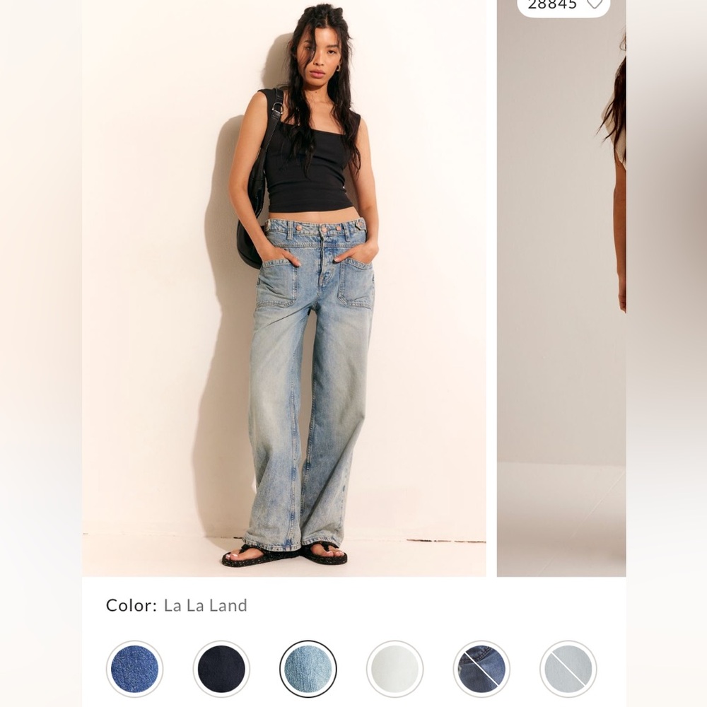 Free People Palmer Cuffed Jeans Size 25 Color La La Land